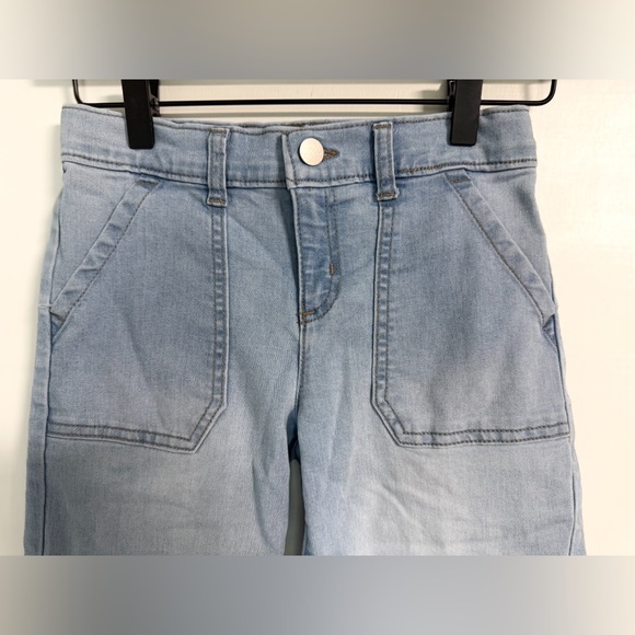 Wonder Nation Girls Blue Straight Leg Cargo Jeans Size 8 Adjustable Kids Denim - Picture 3 of 16